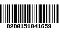 Código de Barras 0200151041659