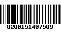 Código de Barras 0200151407509