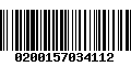 Código de Barras 0200157034112