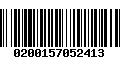 Código de Barras 0200157052413