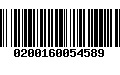 Código de Barras 0200160054589