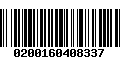 Código de Barras 0200160408337