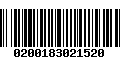 Código de Barras 0200183021520