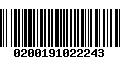 Código de Barras 0200191022243