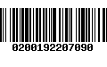 Código de Barras 0200192207090