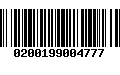 Código de Barras 0200199004777