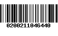 Código de Barras 0200211046440