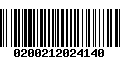 Código de Barras 0200212024140