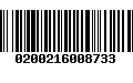 Código de Barras 0200216008733