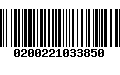 Código de Barras 0200221033850