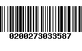 Código de Barras 0200273033587