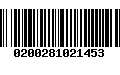 Código de Barras 0200281021453