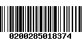 Código de Barras 0200285018374