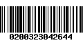 Código de Barras 0200323042644