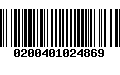 Código de Barras 0200401024869