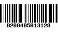 Código de Barras 0200405013128