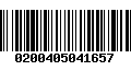 Código de Barras 0200405041657