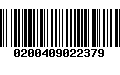 Código de Barras 0200409022379