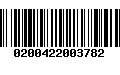 Código de Barras 0200422003782