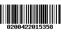 Código de Barras 0200422015358