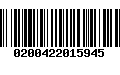 Código de Barras 0200422015945