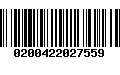 Código de Barras 0200422027559