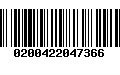 Código de Barras 0200422047366