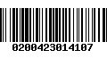 Código de Barras 0200423014107