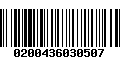 Código de Barras 0200436030507