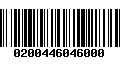 Código de Barras 0200446046000