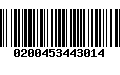 Código de Barras 0200453443014