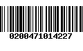 Código de Barras 0200471014227