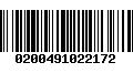 Código de Barras 0200491022172