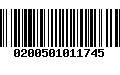 Código de Barras 0200501011745