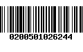 Código de Barras 0200501026244