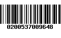 Código de Barras 0200537009648