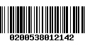 Código de Barras 0200538012142