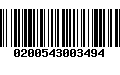 Código de Barras 0200543003494