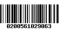 Código de Barras 0200561029063