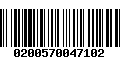 Código de Barras 0200570047102