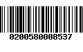 Código de Barras 0200580008537