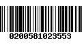 Código de Barras 0200581023553