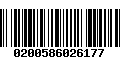 Código de Barras 0200586026177