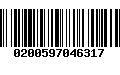 Código de Barras 0200597046317