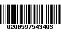 Código de Barras 0200597543403