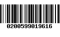 Código de Barras 0200599019616