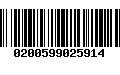 Código de Barras 0200599025914