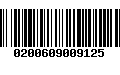 Código de Barras 0200609009125