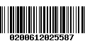 Código de Barras 0200612025587