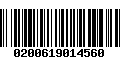 Código de Barras 0200619014560